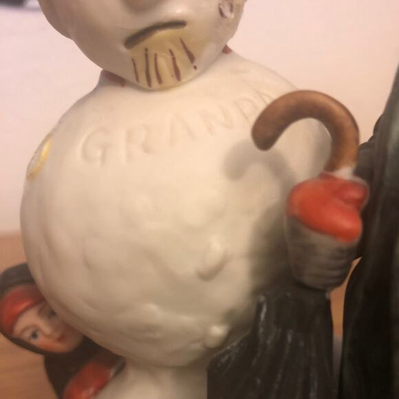 1980 Norman Rockwell Grandpa Snowman Danbury Mint Ceramic Holiday Home Decor - Picture 10 of 10